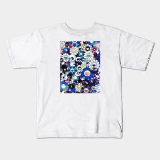 wild navy flowers Kids T-Shirt